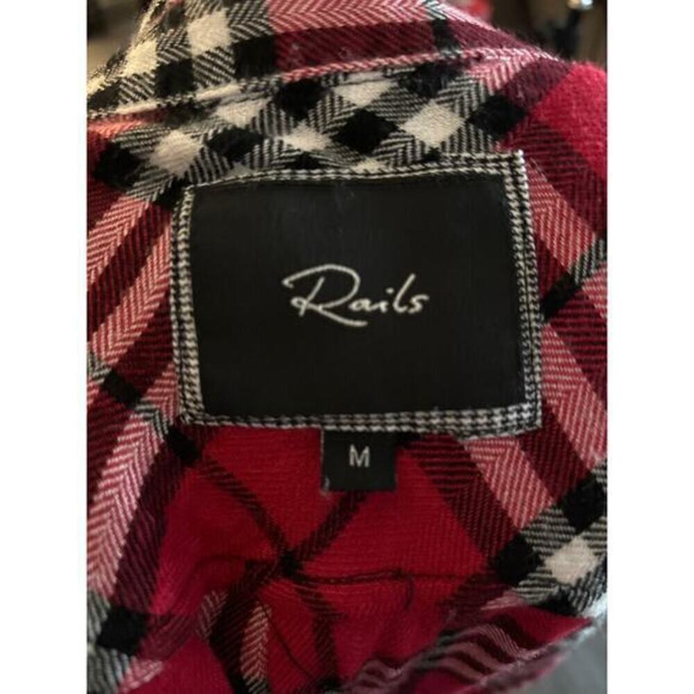 Rails Flannel Button Up Size M Red - image 3